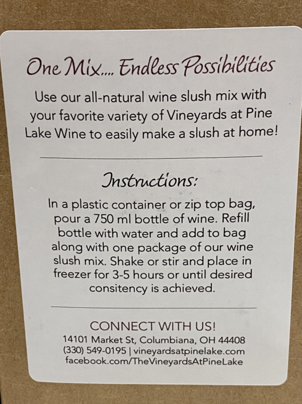 Wine Slushie Instructions
